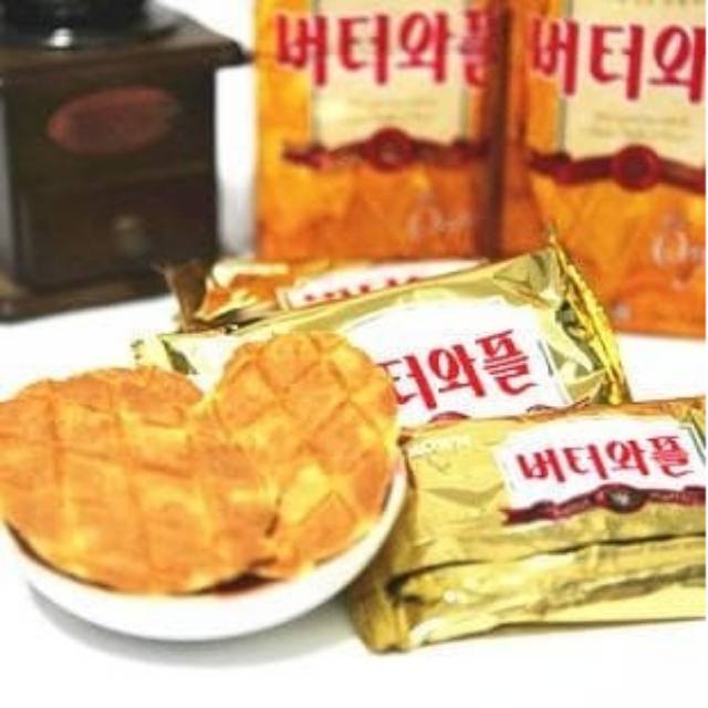 

Crown Korean Waffle Butter Waffle Cookies Kue Snack Korea waffle