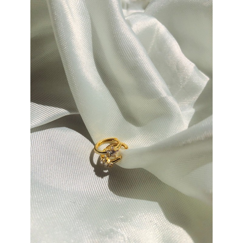 Lucien Gold Earrings Sterling Silver 925 / Anting silver s925 gold plated