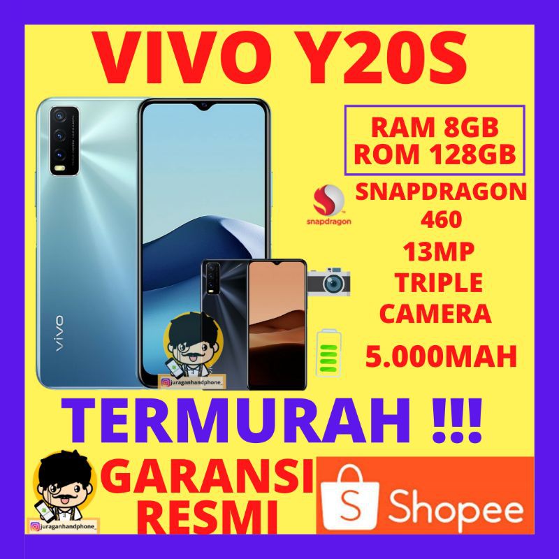 Vivo Y20s Ram 8 128 Garansi Resmi Hp Vivo Y 20s Y20 S Ram 8gb Termurah Vivo Shopee Indonesia