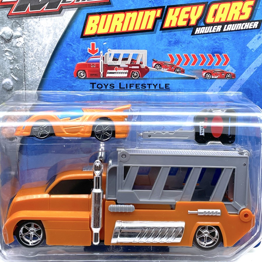 Mobil Maisto Diecast Fresh Metal Burnin Key Cars Hauler Launcher