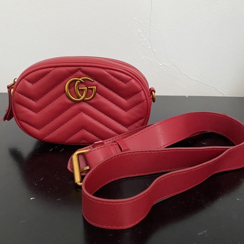 SOLD] Gucci GG Marmont Matelasse Belt Bag Tas Pinggang Premium