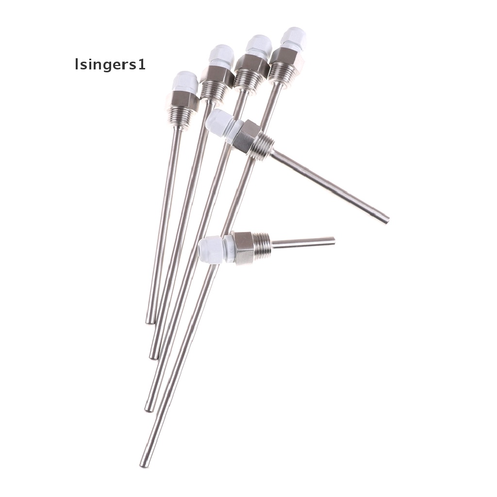 (lsingers1) Thermowell NPT Thread 1 / 2 &quot;Bahan Stainless Steel Untuk Sensor Suhu