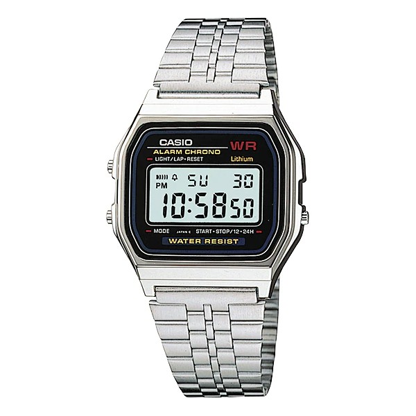 Casio Retro Original A159WA-N1DF Jam Tangan Vintage Digital Dial Stainless Steel Silver