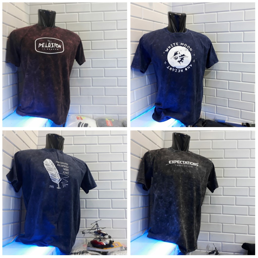 Grosir Kaos Washing Premium Distro Built Up / Kaos Pria