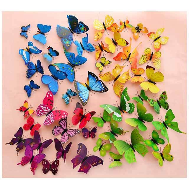 Tempelan Kulkas Magnet Kupu Kupu / Tempelan Magnet Butterfly / Hiasan Magnet Kulkas