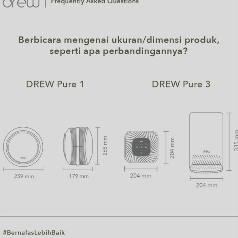 DREW Air Purifier Pembersih Udara PURE 1