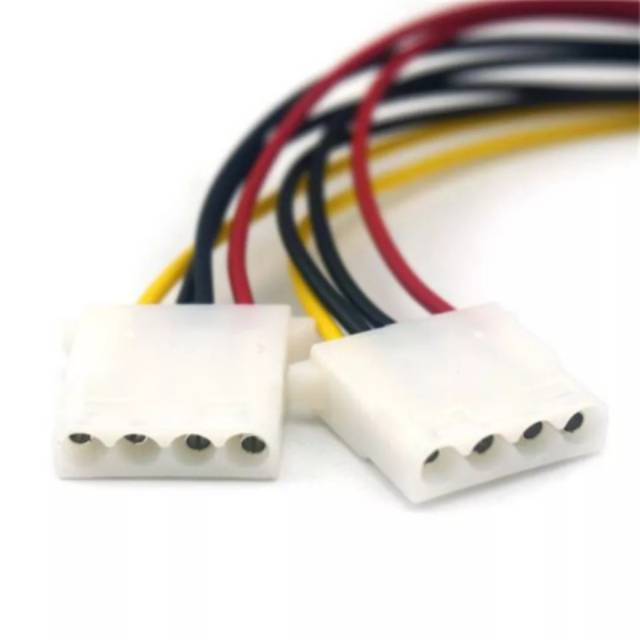 KABEL MOLEX 4 PIN MALE TO 2 MOLEX FEMALE