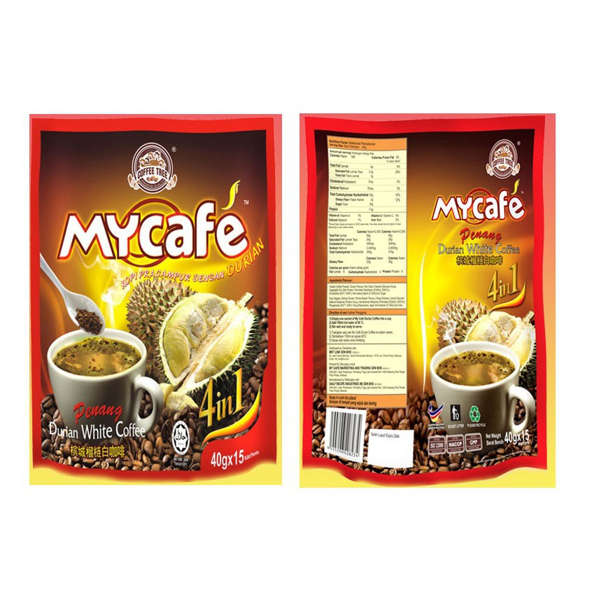 

COFFEE TREE DURIAN WHITE COFFEE 40GR 15'S