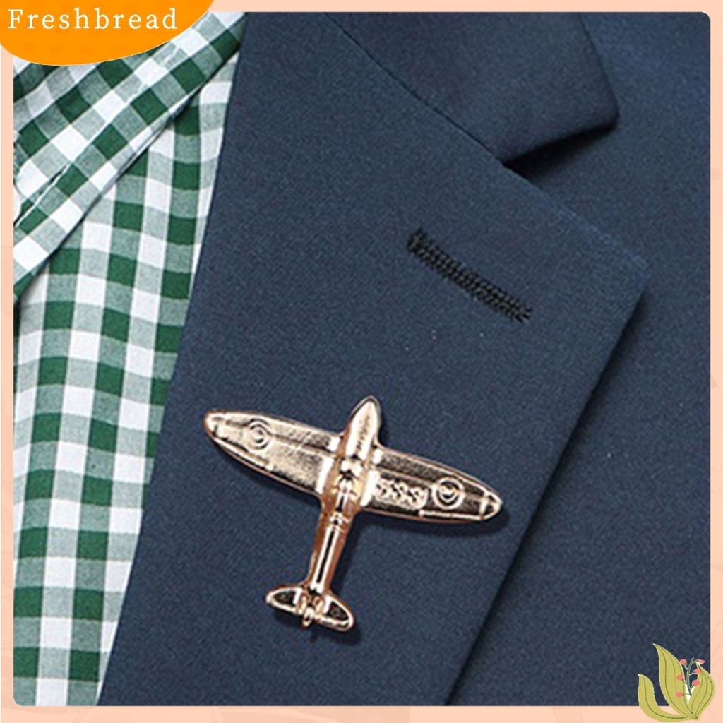 [ TERLARIS]Collar Clip Luxury Plane Shape Alloy Pilot Miniature Aircraft Collar Clip for Wedding
