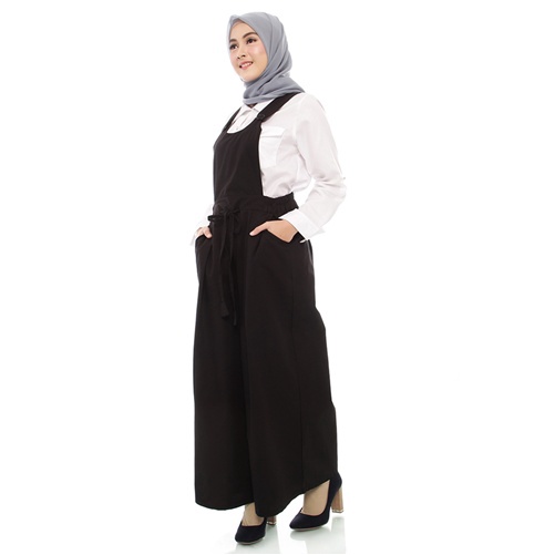 NHM Baju Terusan Overall Celana Wanita Katun Linen