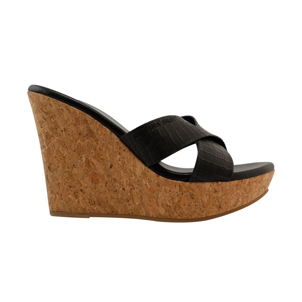 Stefania Baldo Jovianne Sandal Wedges Black