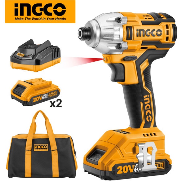 INGCO CIRLI2002 - MESIN IMPACT DRIVER CORDLESS 20V / CORDLESS IMPACT DRIVER 20V