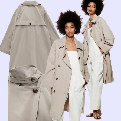 ZR 715 Button TrenchCoat