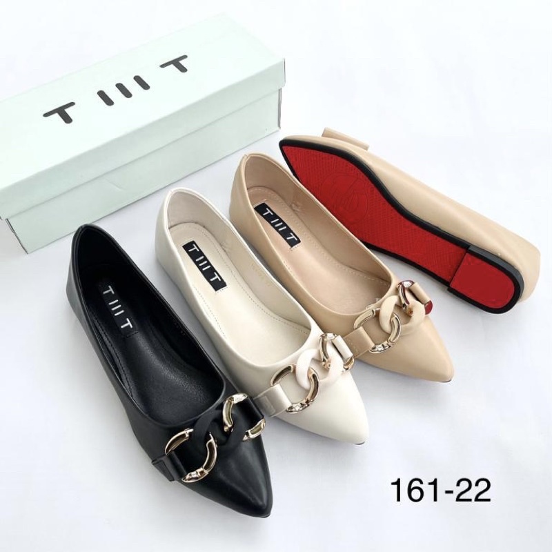 Flatshoes Doff Chain gold by TMT Import loafers high quality fashion shoes sandal kulit wanita kerja