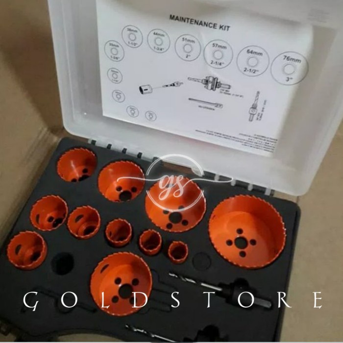 (JT) Gergaji lubang hole saw metal set flat besi Hole saw lubang