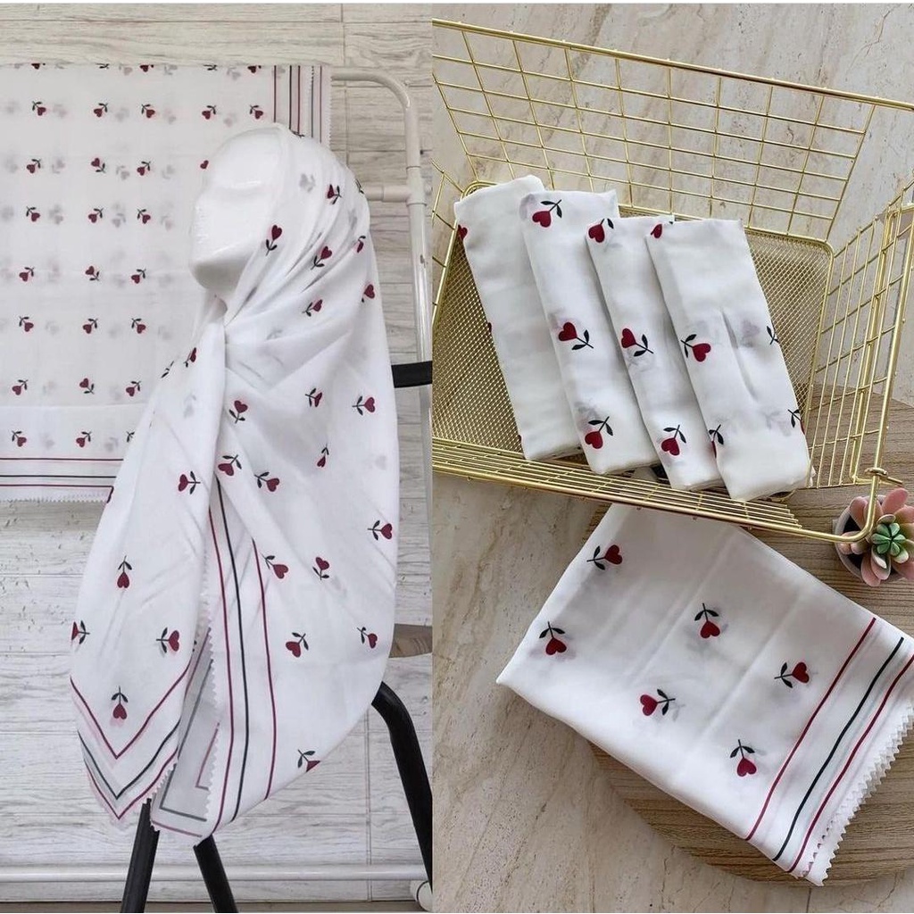 HIJAB VOAL MOTIF TERBARU/MOTIF DENAY (76FG)/HIJAB VOAL MOTIF SEGI EMPAT/HIJAB SEGI EMPAT VOAL MOTIF TERBARU/SEGI EMPAT HIJAB MOTIF TULIP PUTIH