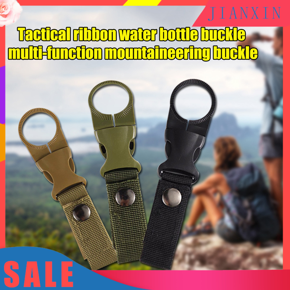 [Jianxin] Portable Outdoor Sport Mountaineering Carabiner Water Bottle Webbing Buckle Clip