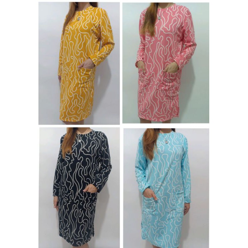 TUNIK JUMBO WANITA DEWASA MOTIF BABY TERRY IMPORT
