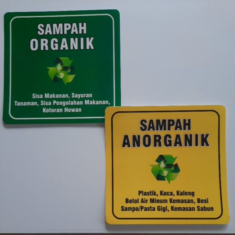 

Sampah Organik dan Sampah Non Organik (Laminasi Glosy Lebih Awet) Tidak Luntur Jika Kena Air