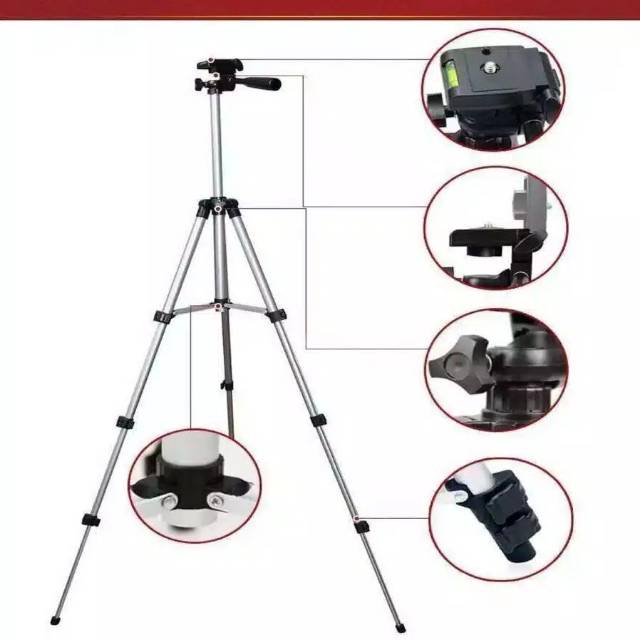 Tripod 1M Tripod 1M Bahan Aluminium + Holder U &amp; Sarung