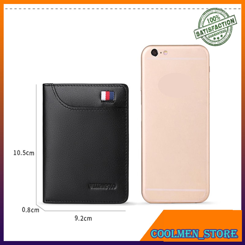 Dompet Pria Dompet Lipat Kulit Asli WILLIAMPOLO  fashion brand men wallets genuine leather slim
