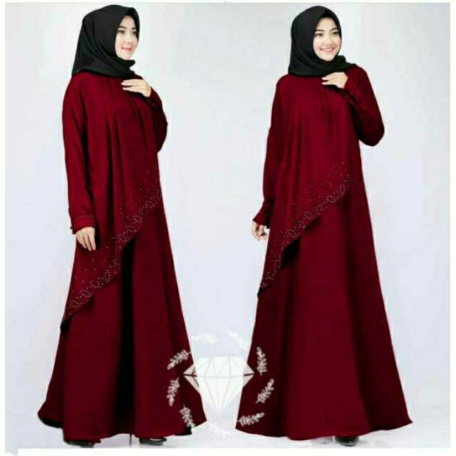 MAXY MANDA MOTE, VELVET, GAMIS, HIJAB, MUSLIM, DRESS