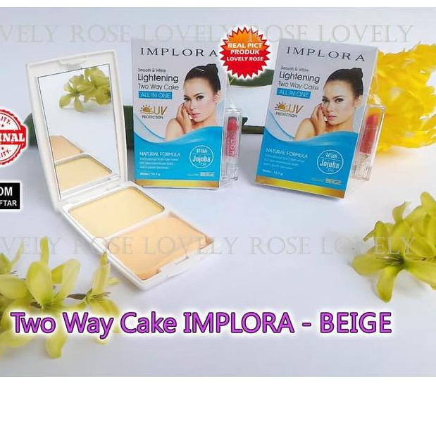 Kekinian BEDAK IMPLORA LIGHTENING TWO WAY CAKE YELLOW BEIGE & NATURAL WHITE.-1
