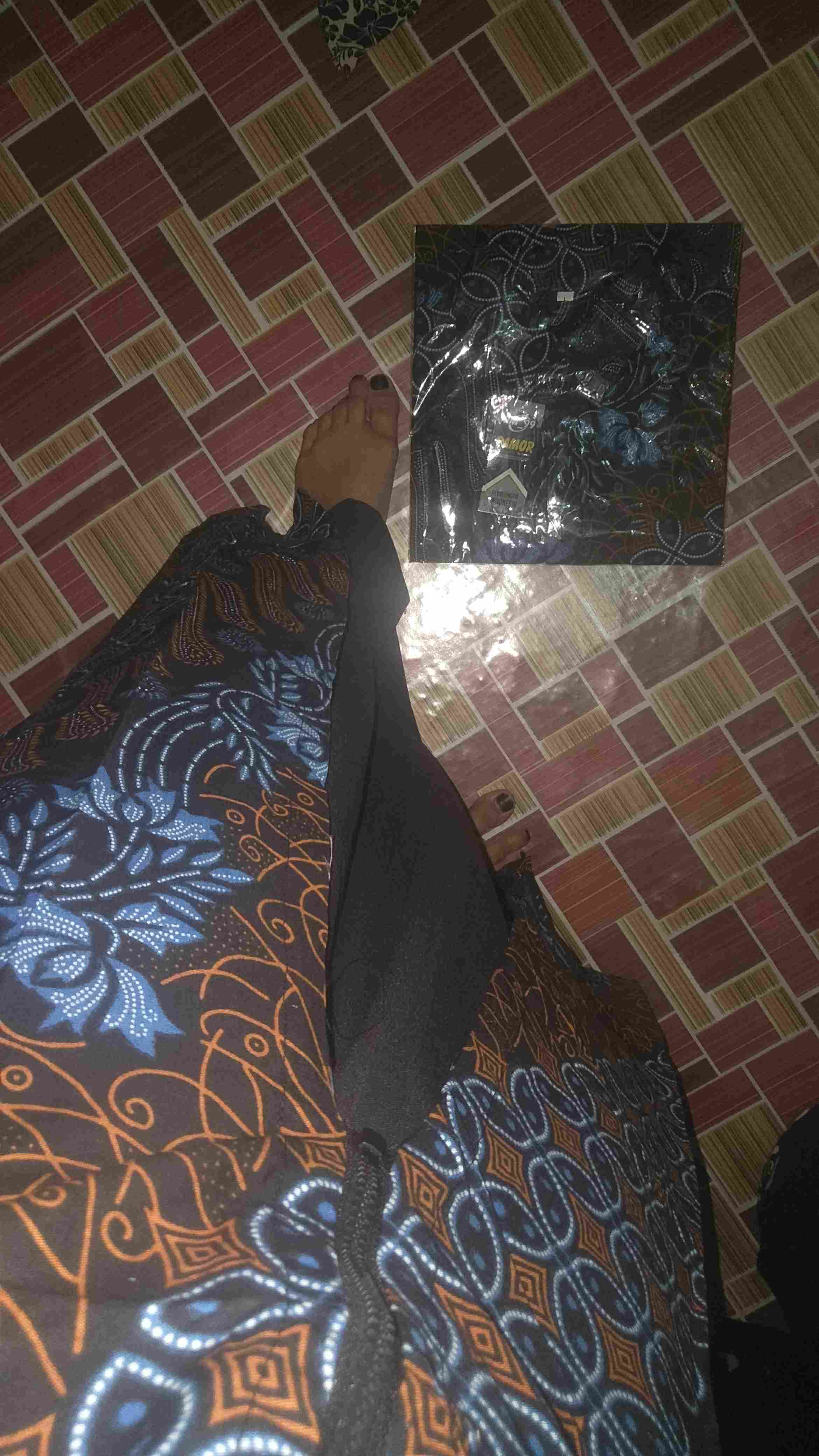 Batik Couple Keluarga Sania Ruffle Ori Ndoro Jowi Dnt Motif Seno Biru