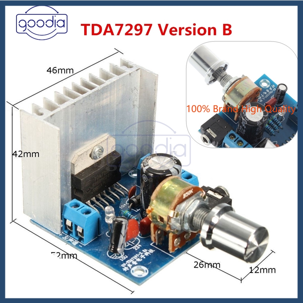 Modul Audio Amplifier Digital Dual Channel Ac/Dc 12v Tda7297 2x15w Diy