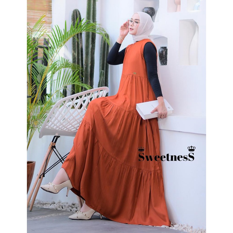 INNER GAMIS RAYON POLOS TANPA LENGAN❤️SWEETNESS