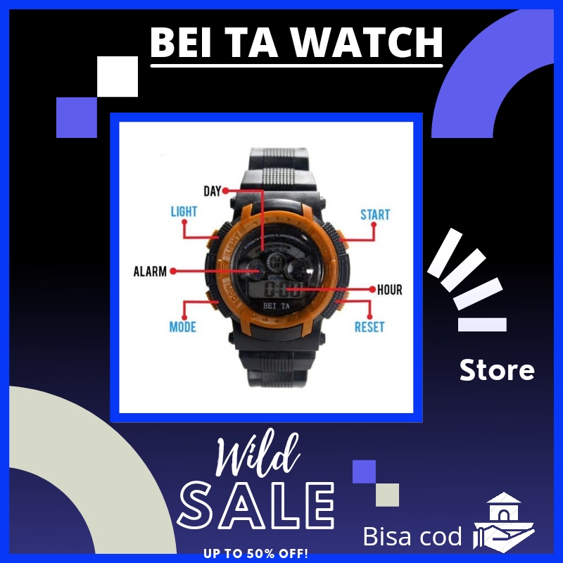 Jam jm tangan pria cowok cowo cewek ori digital analog couple anti air original keren murah