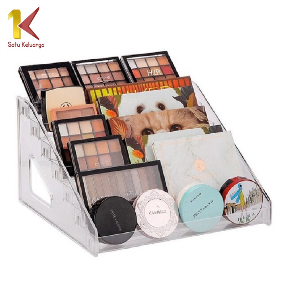 Satu Keluarga Rak Akrilik 7 Tingkat K42 Rak Kosmetik Acrylic Grid / Rak Cosmetic Organizer / Tempat 