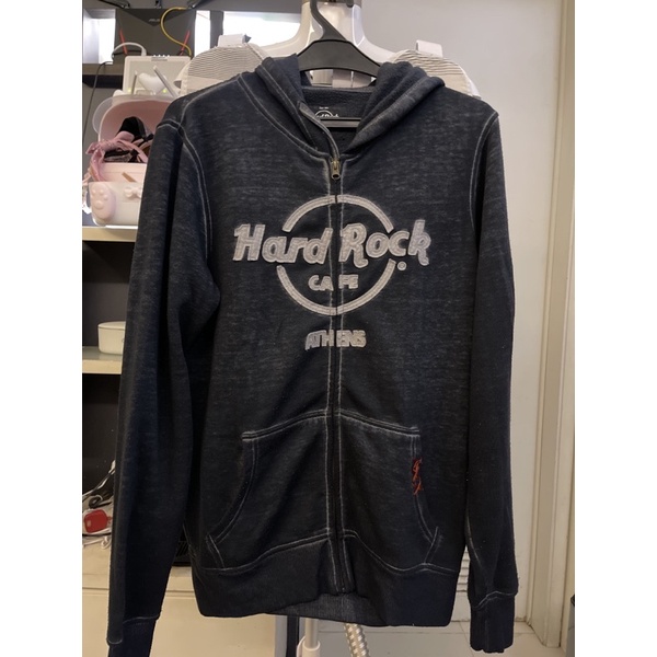 preloved like new jaket hoodie hard rock cafe Athens sz S