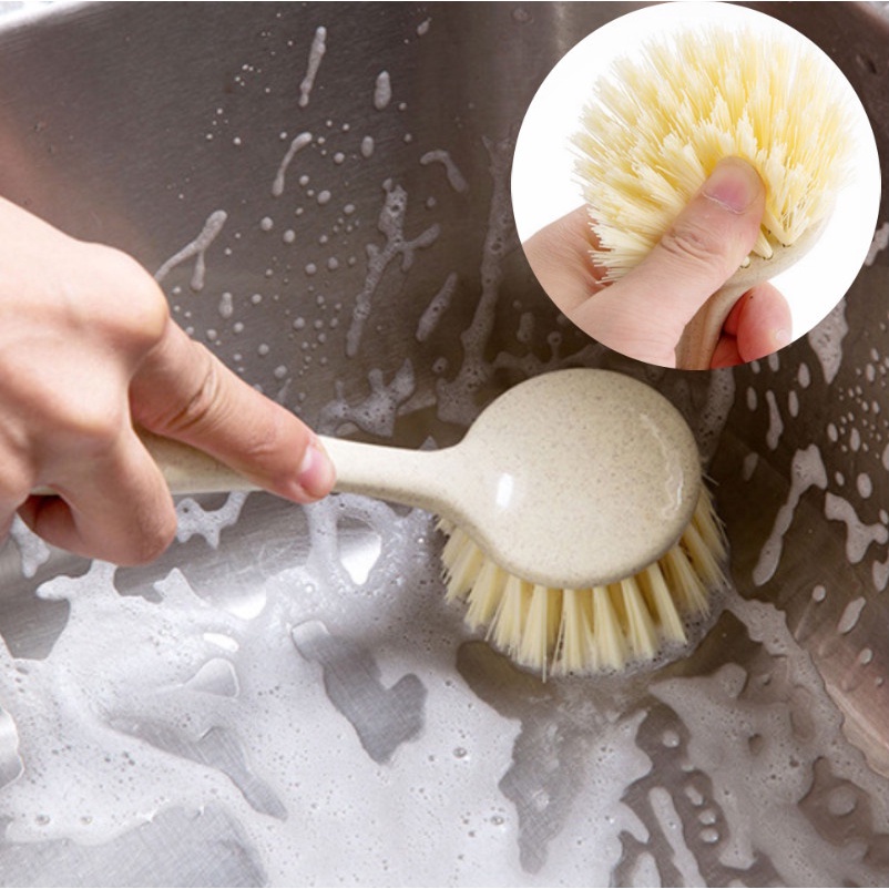 Hangable Long Handle Dish Pot Brush Washing Cleaning Kitchen Tool Household Supplies