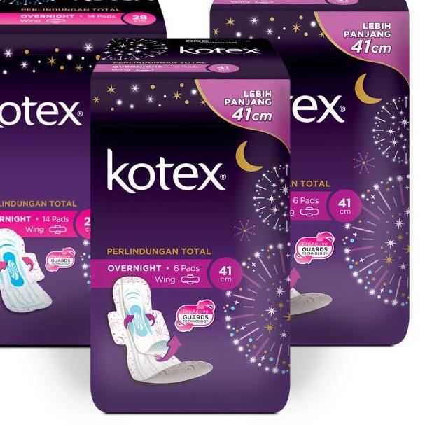 Terbatas Pembalut Wanita-Kotex Healthy Protection Overnight Wing 41 cm-isi 6pads