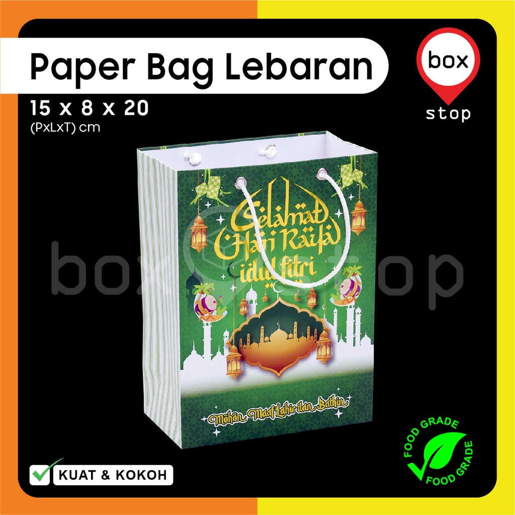 

Paper Bag Idul Fitri - Paper Bag Lebaran | 15x8x20 cm - PL-1 -( 5 Pcs )