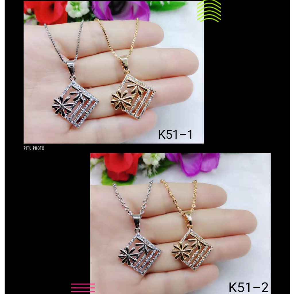 Kalung xuping permata lapis emas perhiasan fashion K51-52