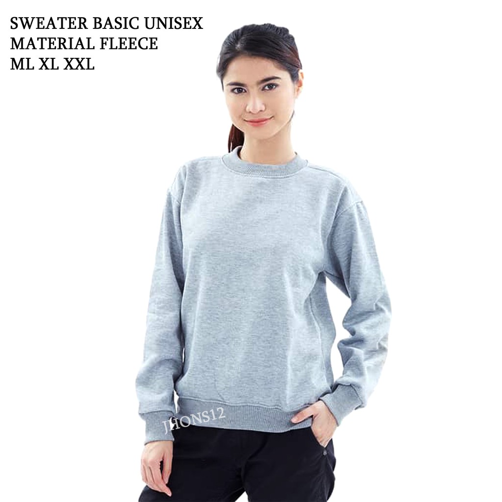 JAKET CREWNECK SWEATER POLOS BASIC PRIA WANITA JAKET BASIC POLOS SWEATERPOLOS JAKET JHONS12 ROAD MIND