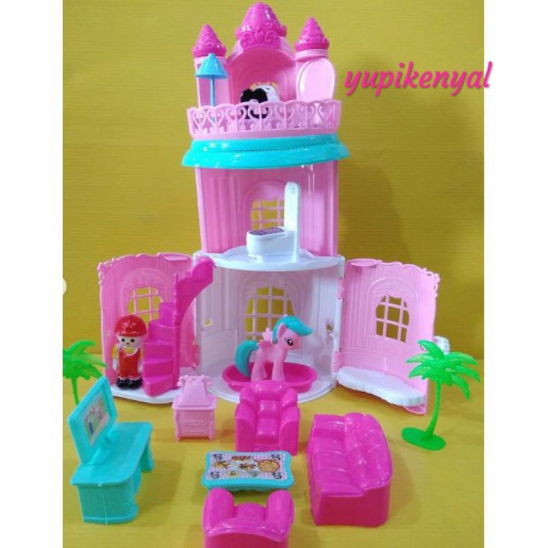 Mainan Rumah Istana castle kuda poni