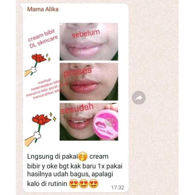 Cream bibi DL skincare untuk bibir hitam,kering,pecah cocok buat pria dan wanita