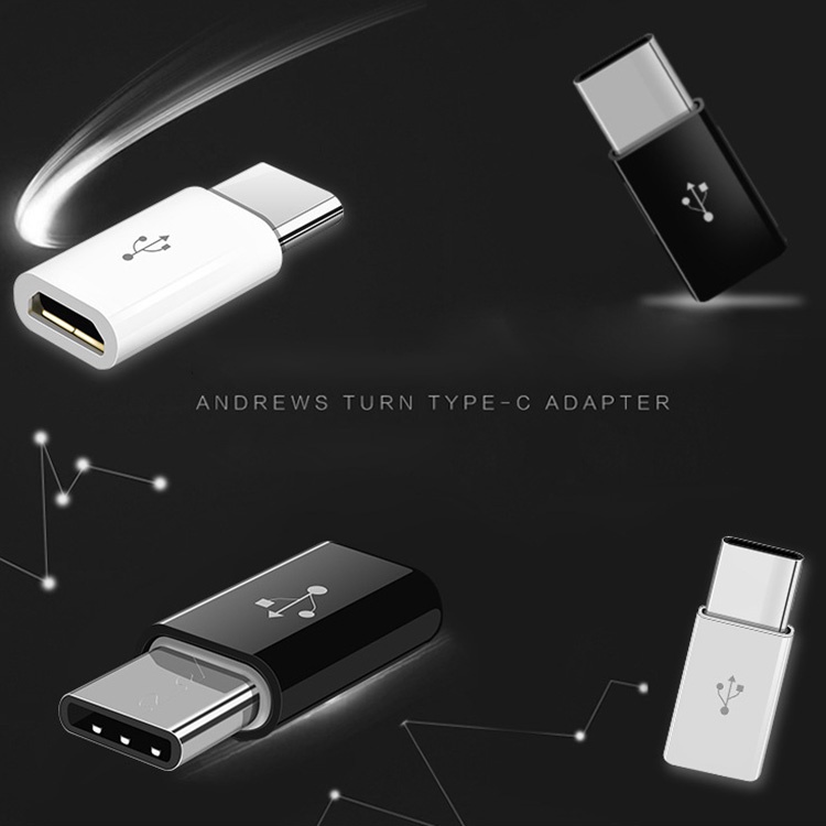 Micro USB to Type C/Ligthning Data Transfer and Charging Converter for Mobile Phone Laptop