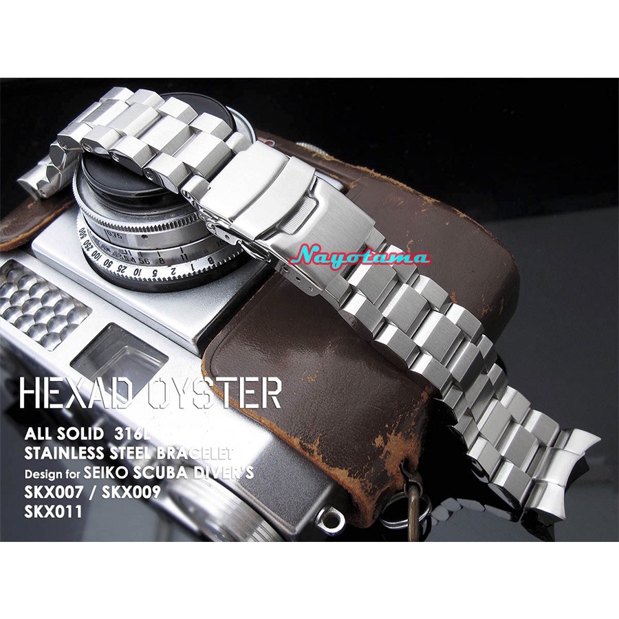 22mm Rantai MILTAT Hexad for Seiko Skx007 SKX009