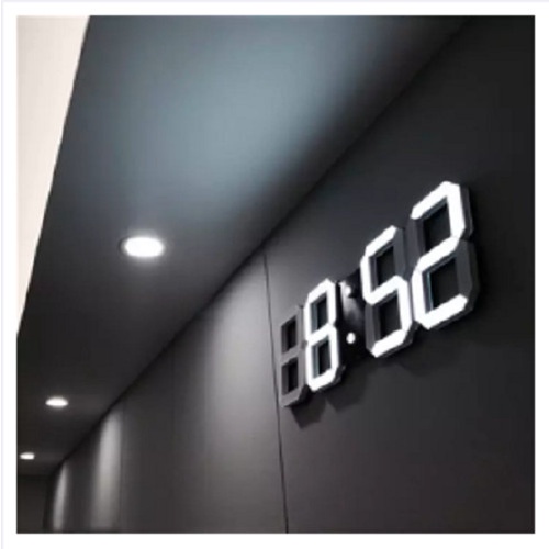 Jam Meja Dinding Digital 3D LED Clock Bentuk Angka Modern Minimalis