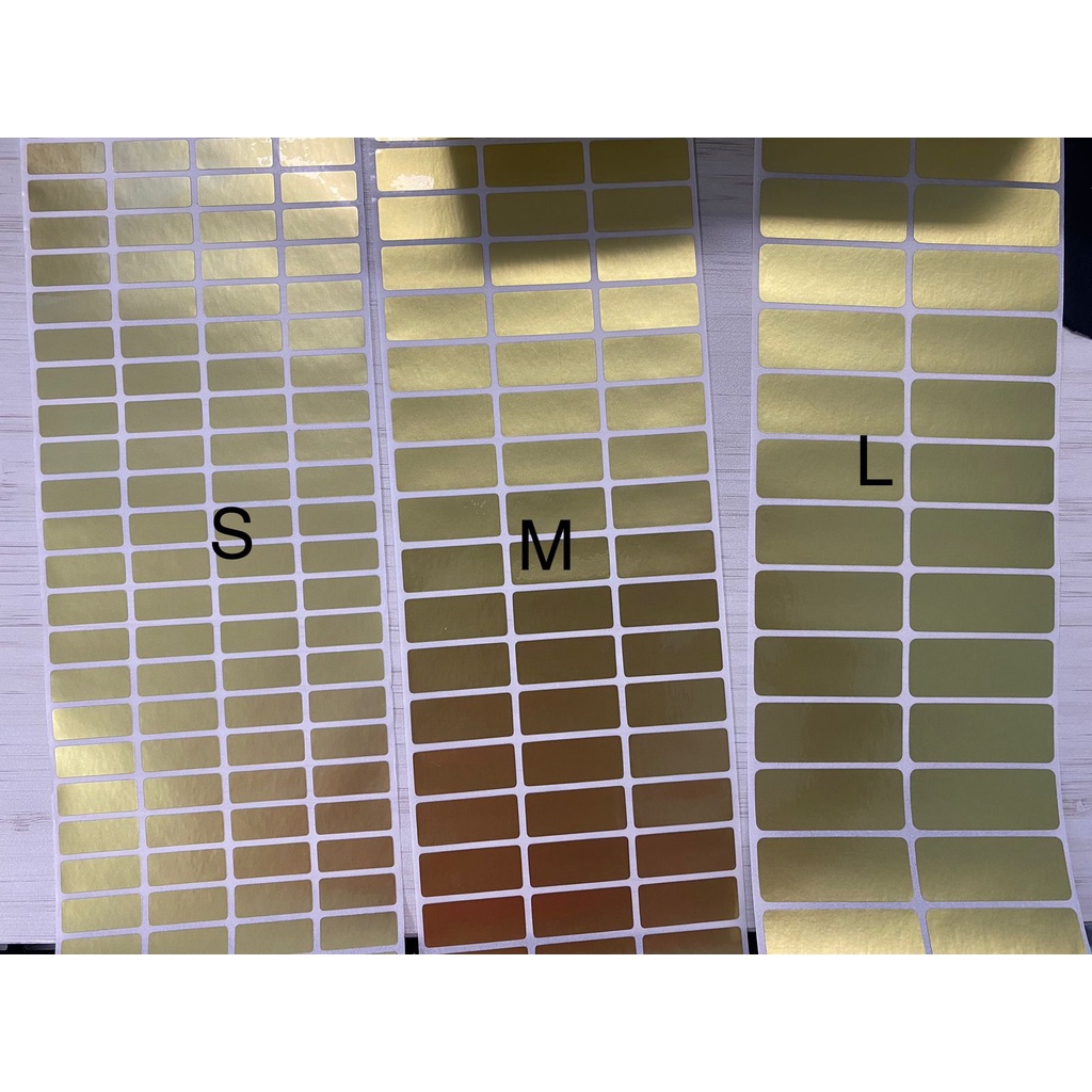 

Label stiker nama name sticker namesticker gold emas doft polos