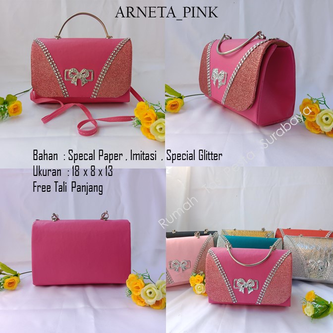 Tas Elegant,Tas Lucu,Tas Murah,ARNETA_Pink