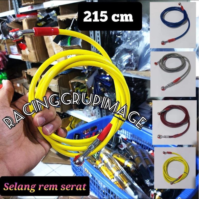 Selang Rem Depan carbon 215cm Model Tdr Matic Bebek Moge Sport Universal Panjang 215cm