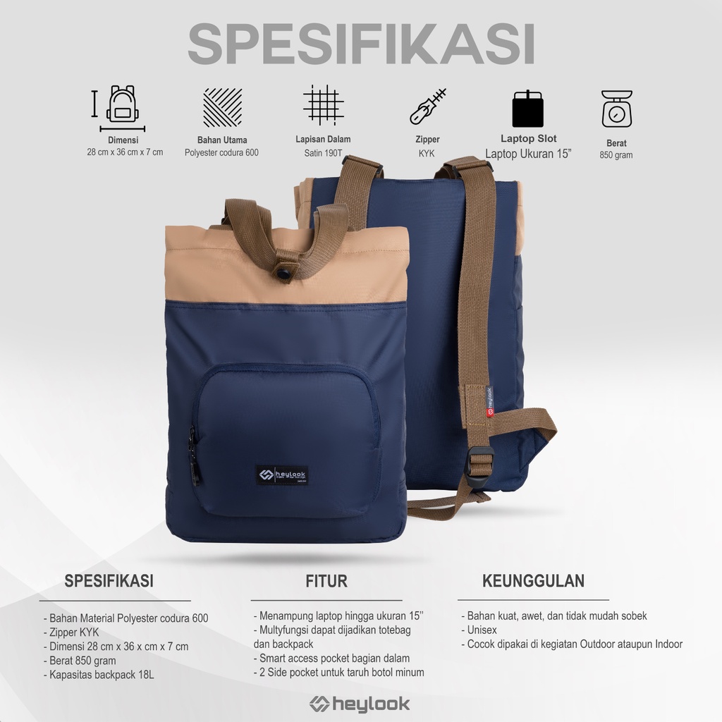 Tas Totebag Laptop Multfungsi Tas Tote Bag Jinjing Selempang Bahu Ransel Gendong Tas Laptop Kekinian Branded Premium UHD11