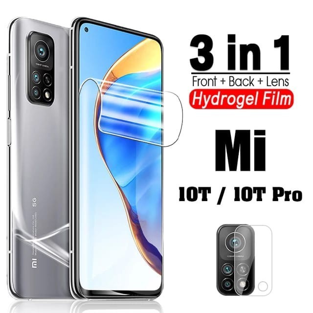 SET Hydrogel screen guard DEPAN BELAKANG CAMERA XIAOMI MI 10T PRO mi 10T