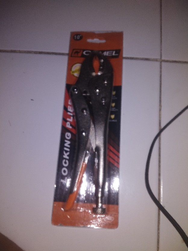 Tang Buaya Jepit Chrome Locking Plier Gagang Besi 10 Inch Alat Pertukangan