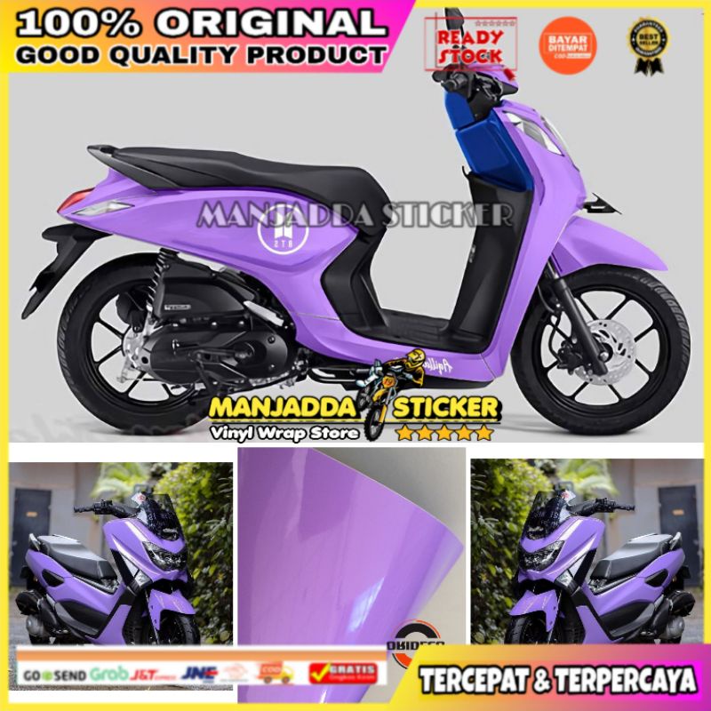 STICKER SKOTLET MOTOR UNGU TARO STIKER ORACAL LEBAR 126CM